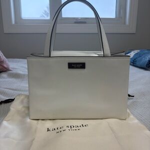 Kate Spade White Sam Icon Tote Bag